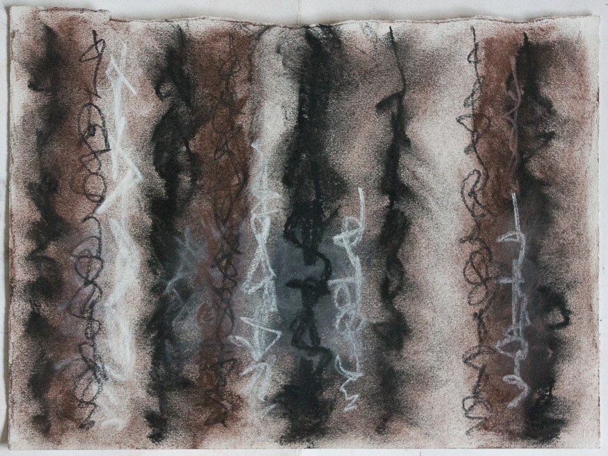 Sanguine 2, 2016, Charcoal on lining paper, 11¼x15", 29x38cm