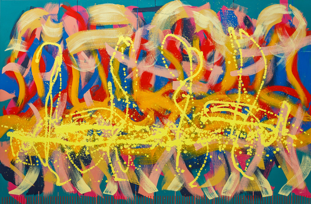 Salsa 6, 2023, oil on canvas, 42x64", 107x163cm