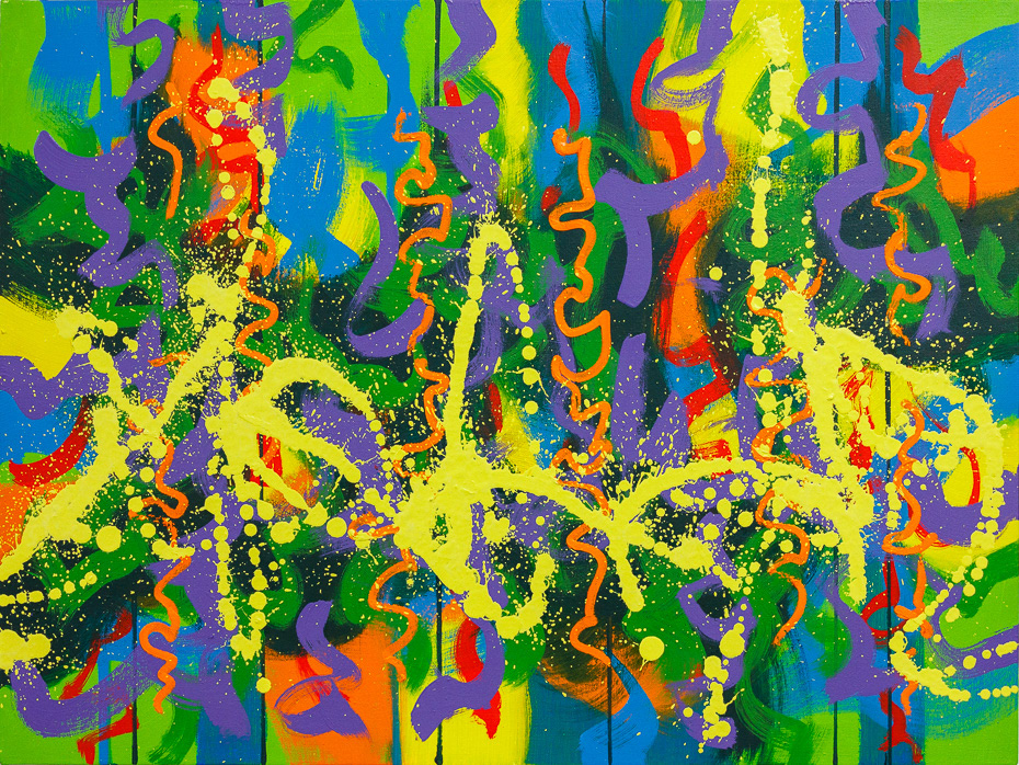 Ecological Salad, Experitest 60, no48 2023, oil on canvas, 24x32", 62x81cm