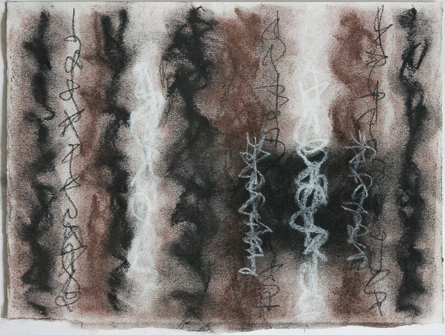 Sanguine 1, 2016, Charcoal on lining paper, 11¼x15", 29x38cm