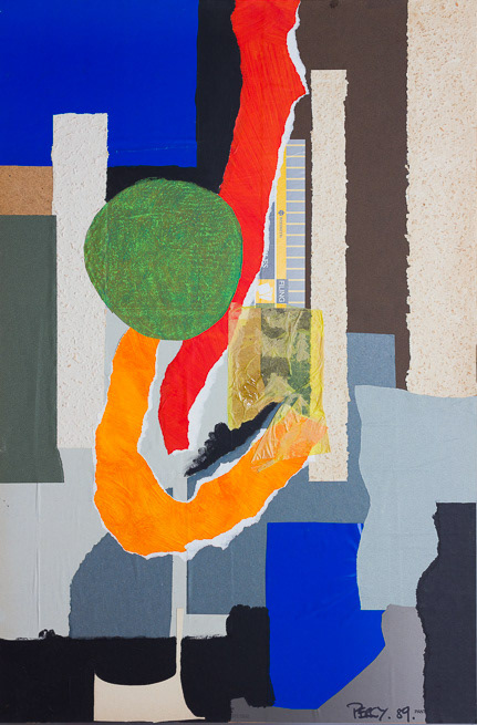 Filing, 135_1989, mixed media on hardboard, 36x24", 91x61cm