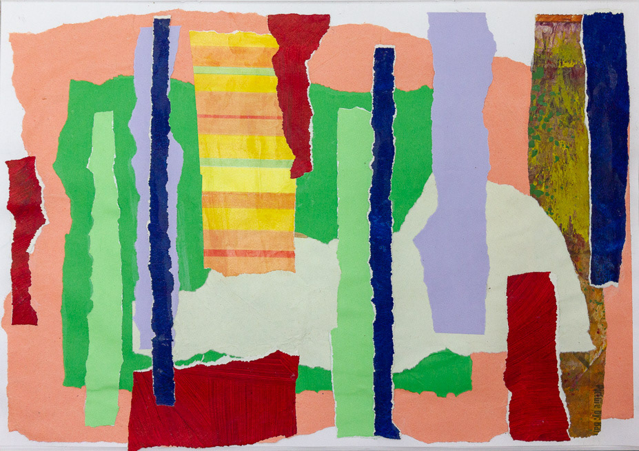 P13SKB53, 112_2018, Paper collage in sketchbook 53 page 13, A3, 297x420mm