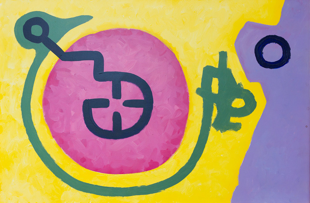 Pink Yellow Lilac, 1985, Acrylic on Canvas, 24x36", 61x91cm