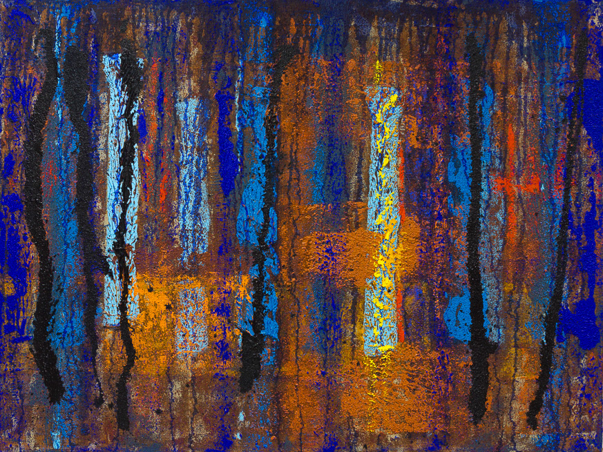 Blue Bars, 2014, Oil on Canvas, 30x40", 76x102cm