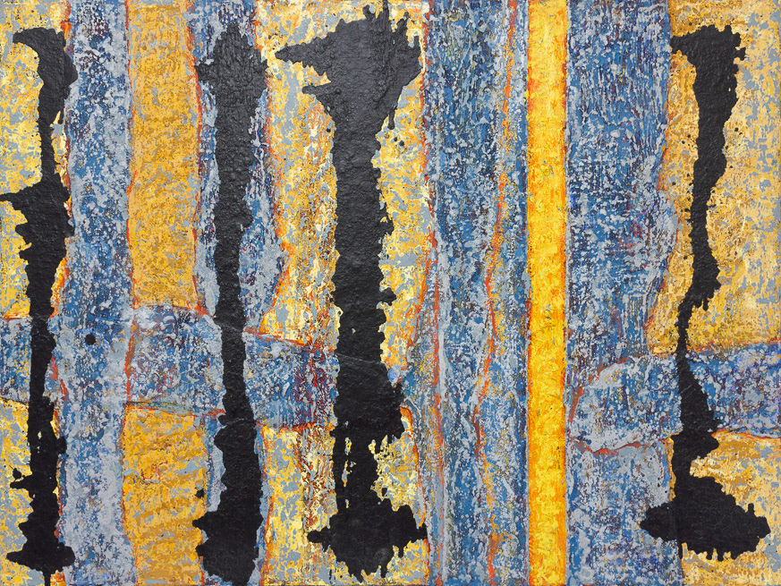 Gate, 1992, Oil on Card and Wood, 28x38", 71x96.5cm