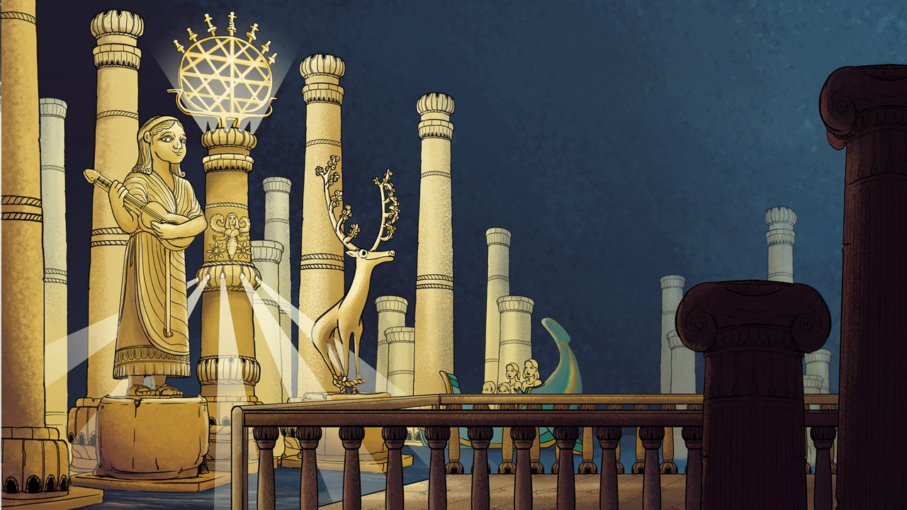 Night time show at the Living Temple