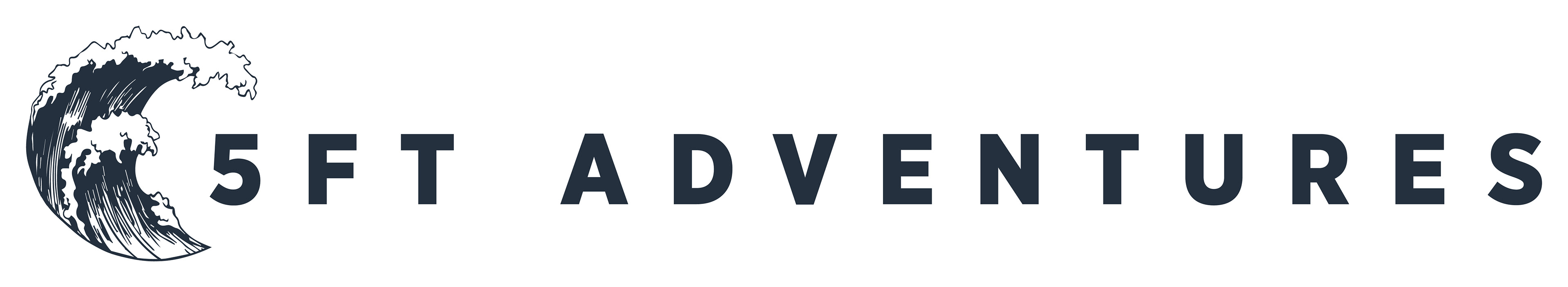 alt logo 5 - horizontal logo with circle wave and text in tagline font - Gotham Narrow Black - in blue