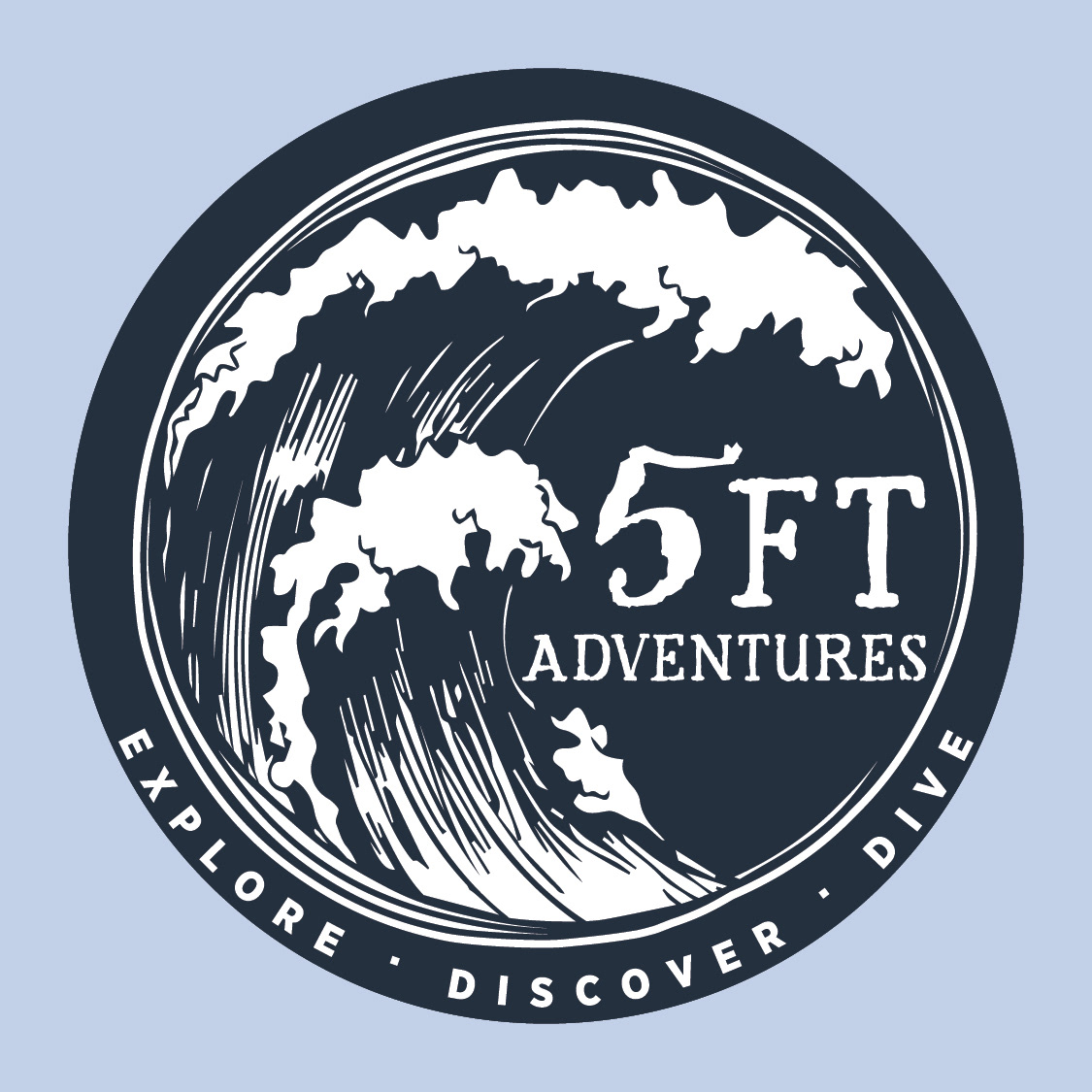 circle logo 2 - two color - white on a dark blue background