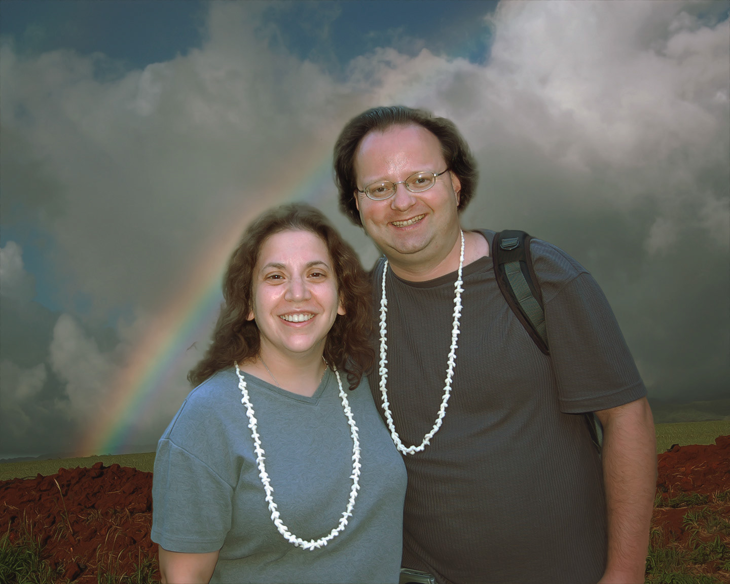 Shannon & Sheree Adelson on their honeymoon in Hawaii (2005).