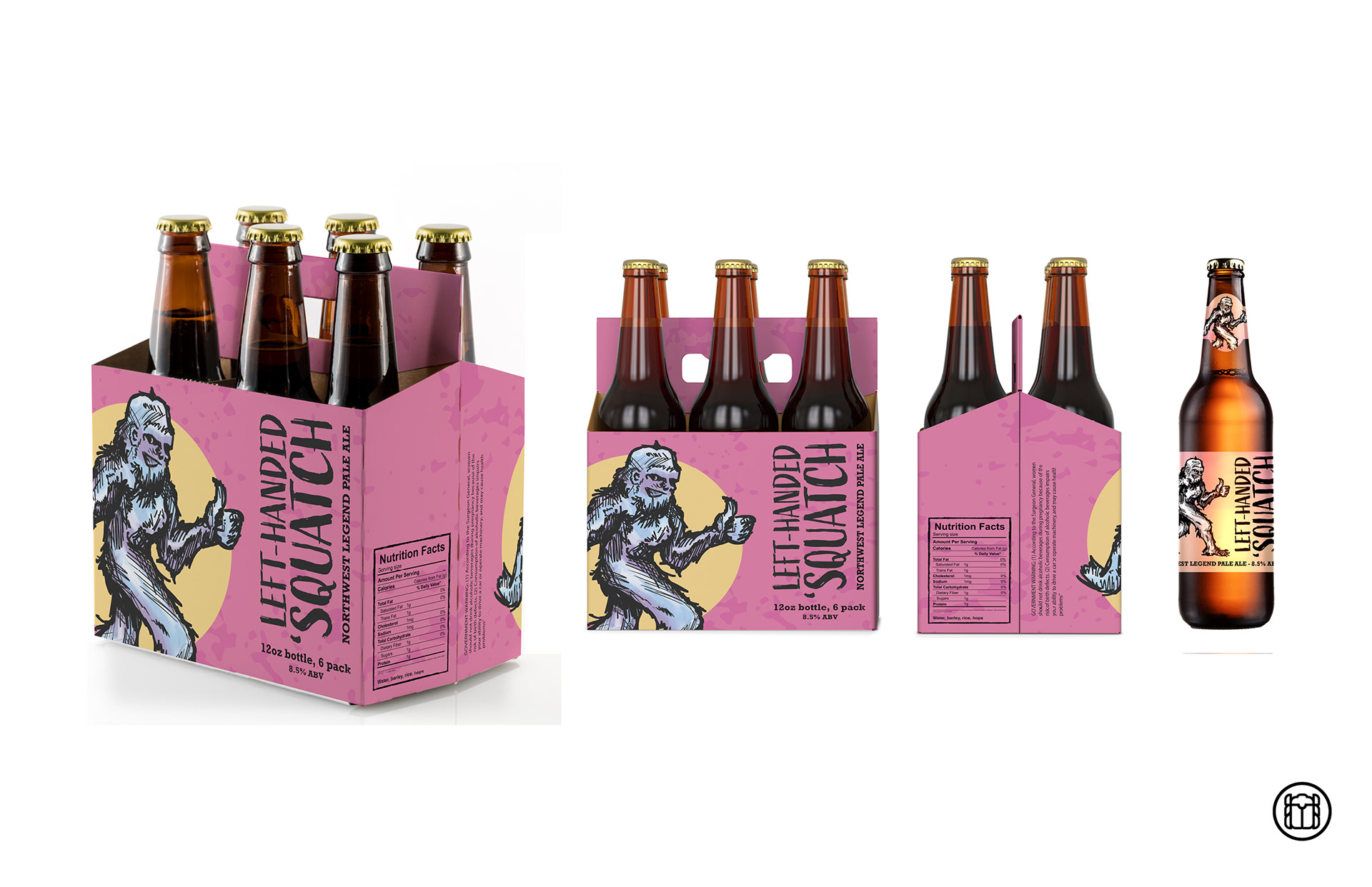 6 Pack Container and Bottle