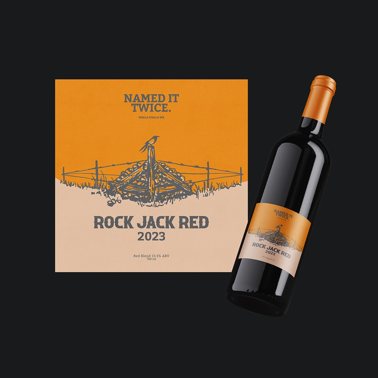 Some of my favorite work, wasn't picked by the client. Here's a wine label from my design graveyard. 