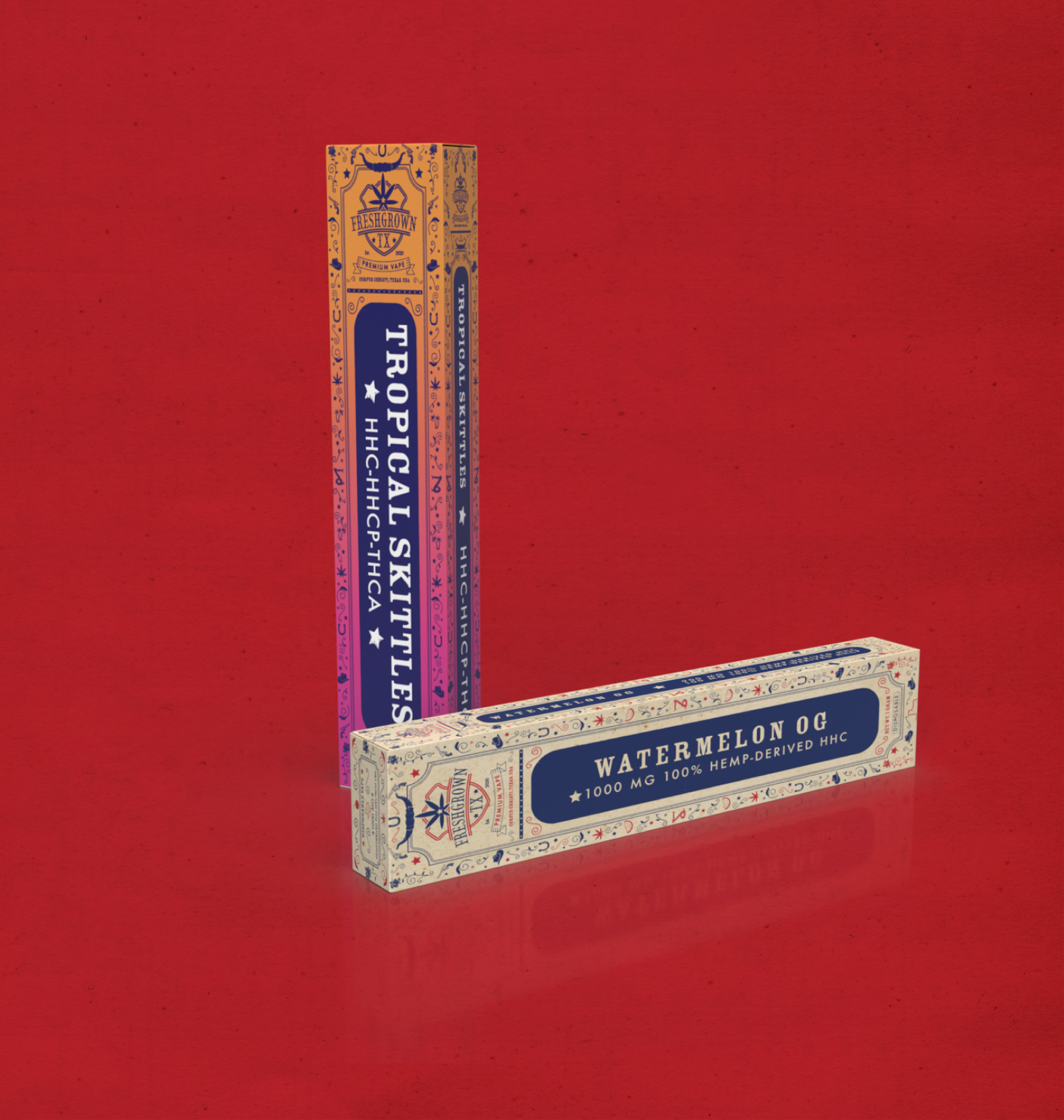 Fresh Grown TX disposable vape packaging