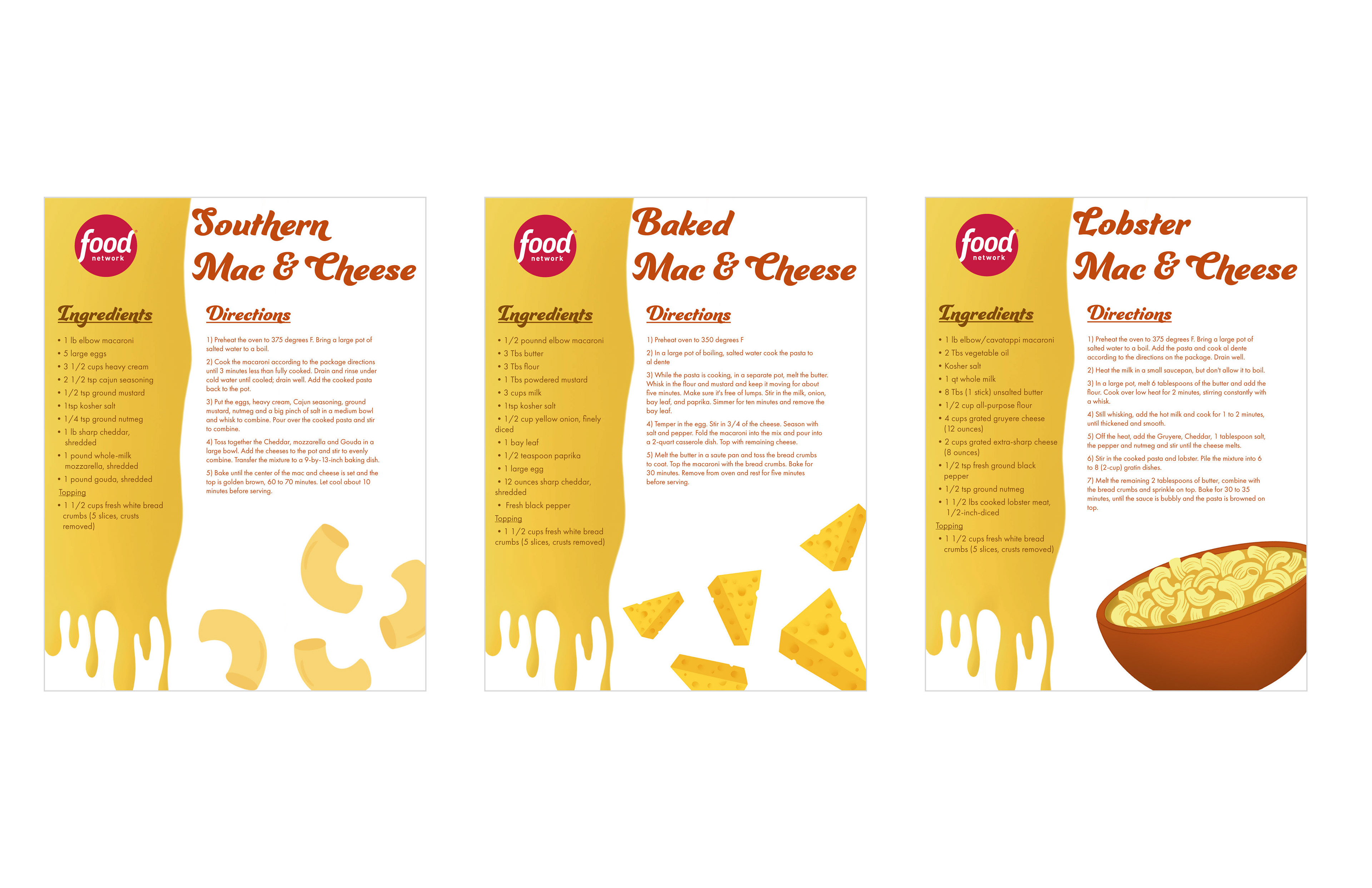 Recipes in addition to infographic