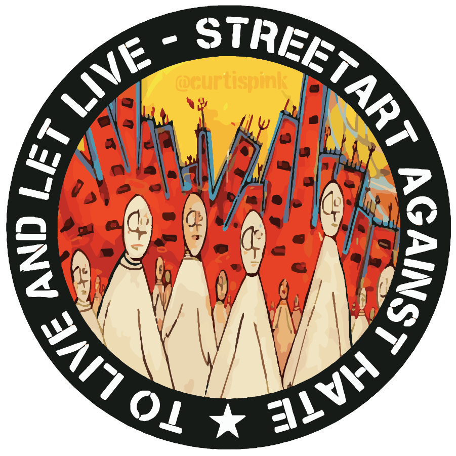 "Street Art Against Hate" is a worldwide collective of street artists who contribute work to be printed as stickers and used in large instillation pieces throughout the world. This was one of my accepted submissions for the project.