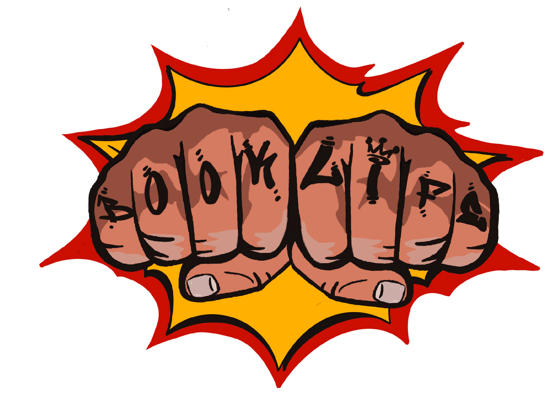 This graphic was created for Red Planet Comics based in Albuquerque, New Mexico. Closed now it was for many years the only store of its kind. An indigenous comic book store carrying all indigenous writers and creators works. Also I think Book Life would make a great knuckle tattoo.