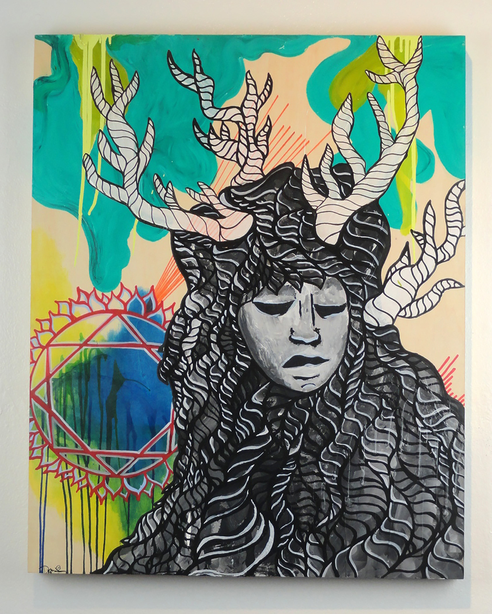 "Abnormal Growth" This piece was a part of a series in which each painting encapsulated someone in my life I had lost and felt with me while painting.