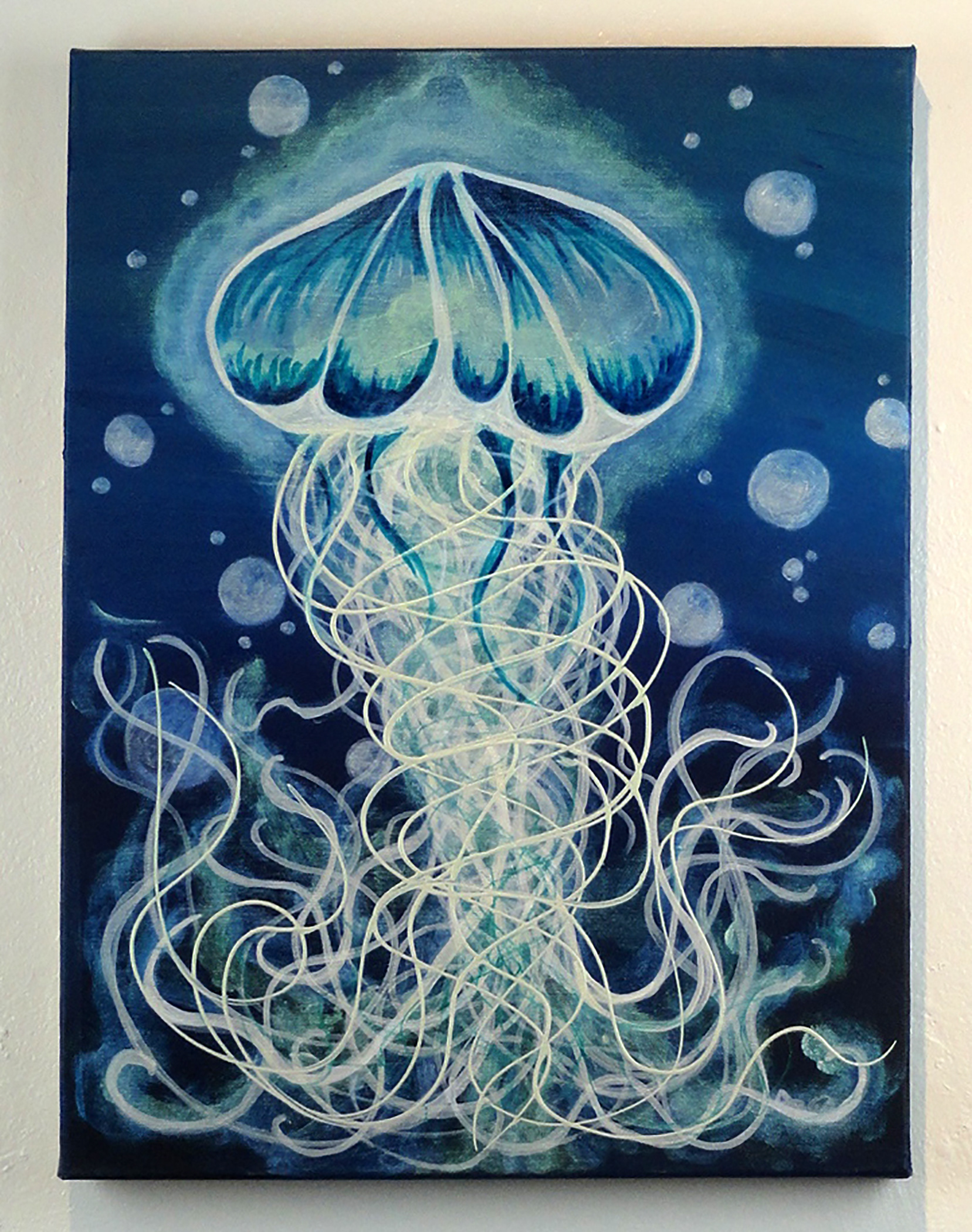 This was my imagining of an excited jelly. As some of my earlier work it was very helpful to my growth as a painter.