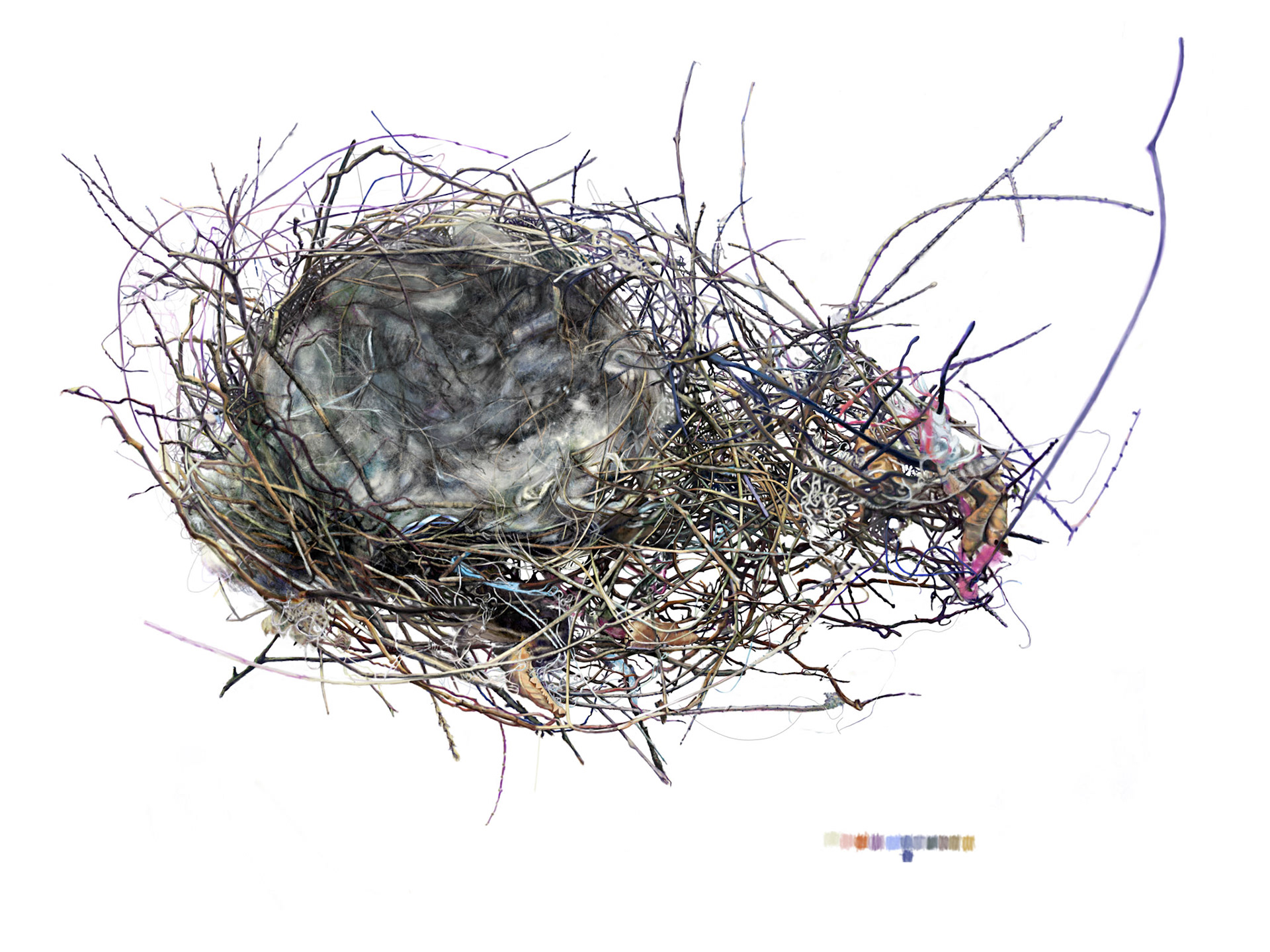 Empty Nest with felt