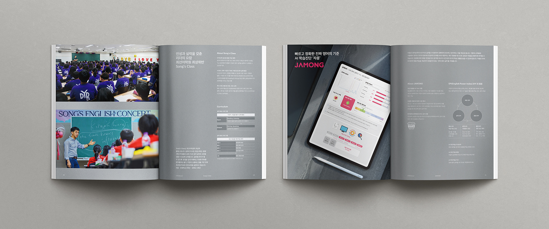 dyb교육 브랜드북 브로슈어 디자인