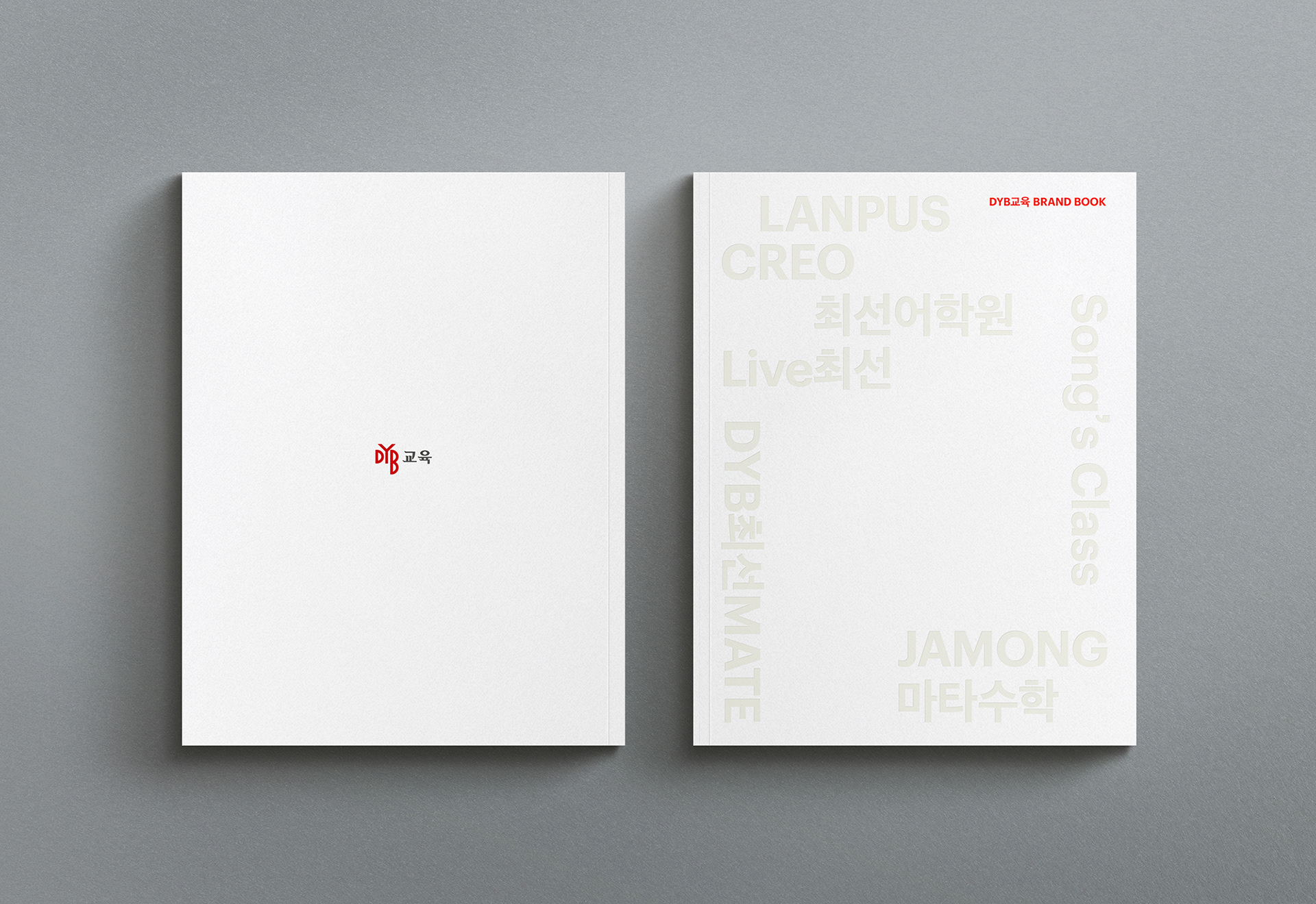 dyb교육 브랜드북 브로슈어 디자인