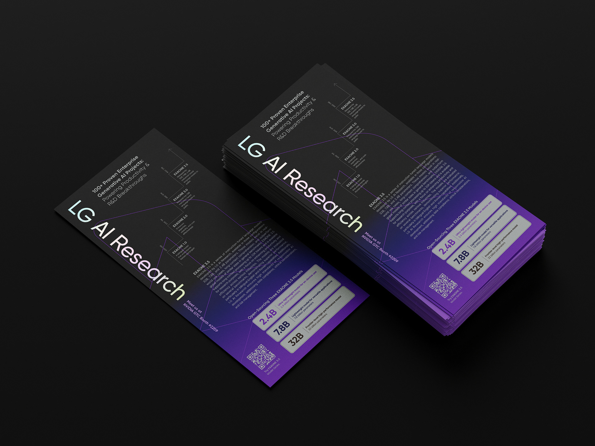 디자인퍼플 | 기업 사보·브로슈어·편집디자인 스튜디오 - LG AI Research EXAONE 리플릿