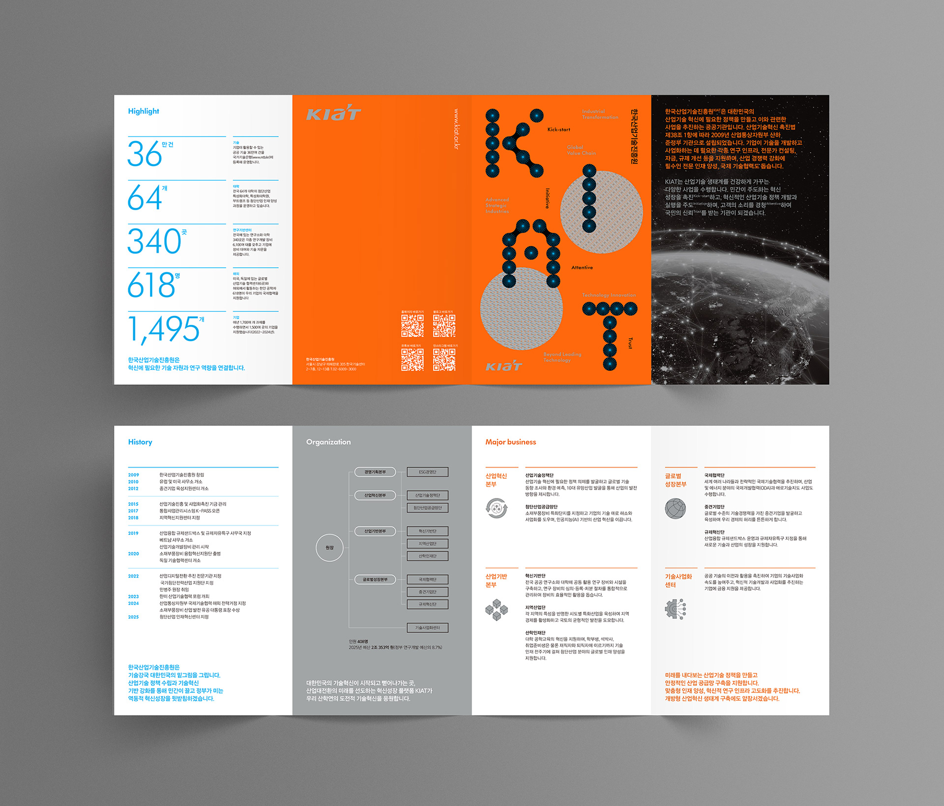 디자인퍼플 한국산업기술진흥원 프로젝트 리플릿