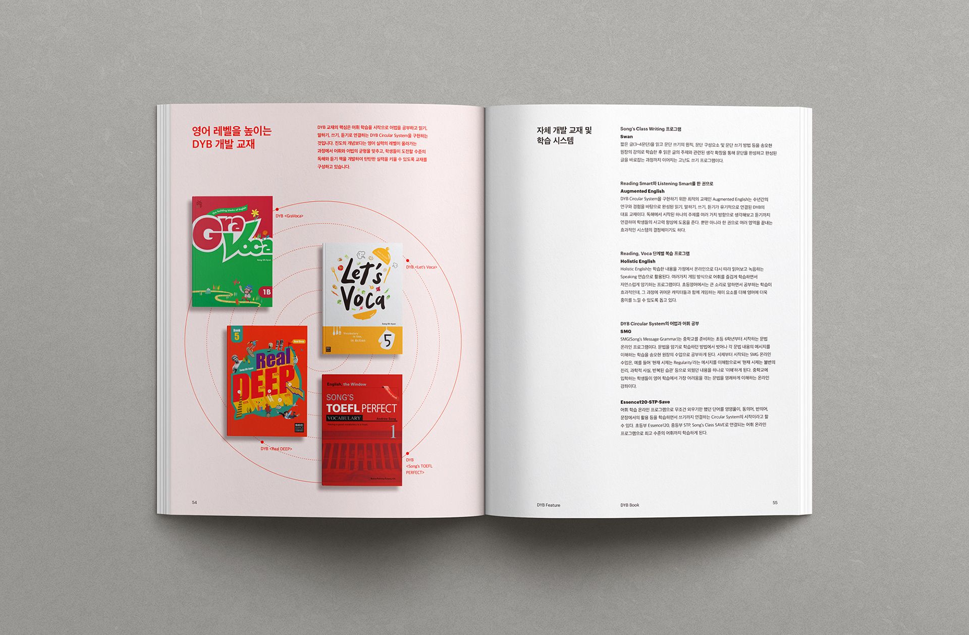 dyb교육 브랜드북 브로슈어 디자인