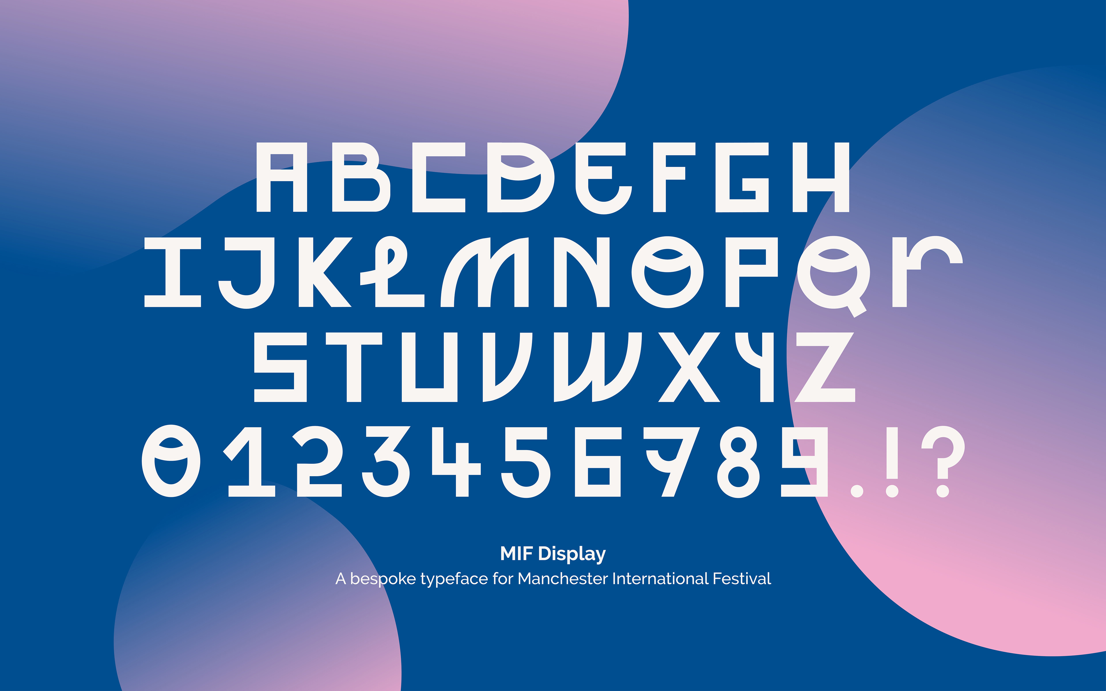 MIF display typeface A to Z and numbers
