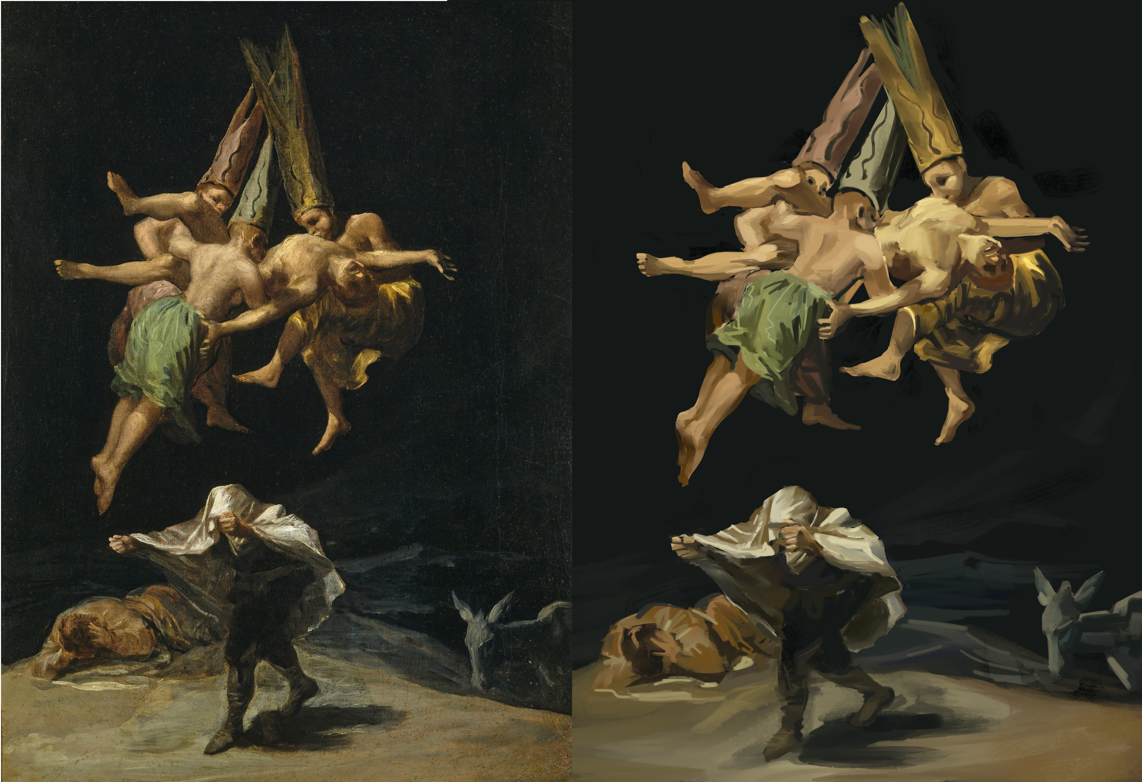 Master Study of "Witches' Flight" by Francisco Goya