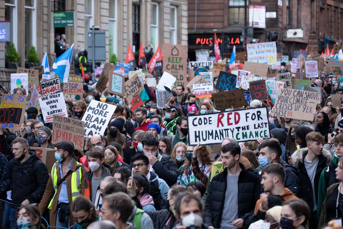 COP26 Fridays for Future, Climate Strike, 2021, Glasgow, Scotland
