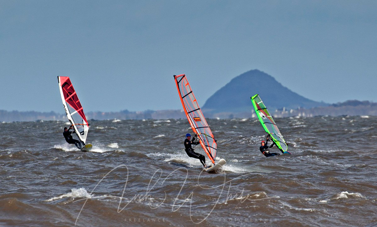 Windsurfing Portobello images, Edinburgh, Scotland