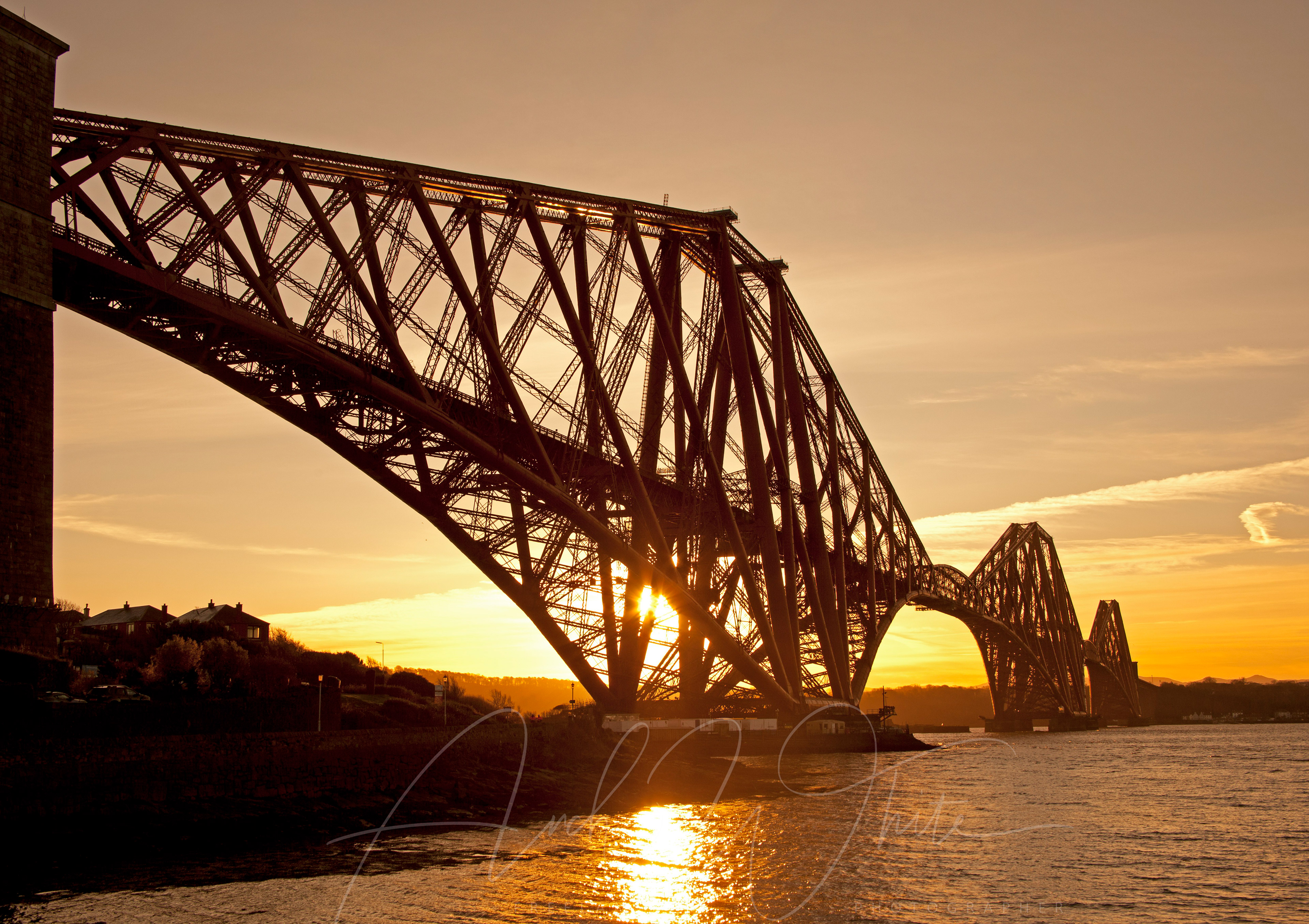 Forth Rail Bridge sunrise, winter, morning, structure, icon, iconic, bridge, North Quuensferry, Fife