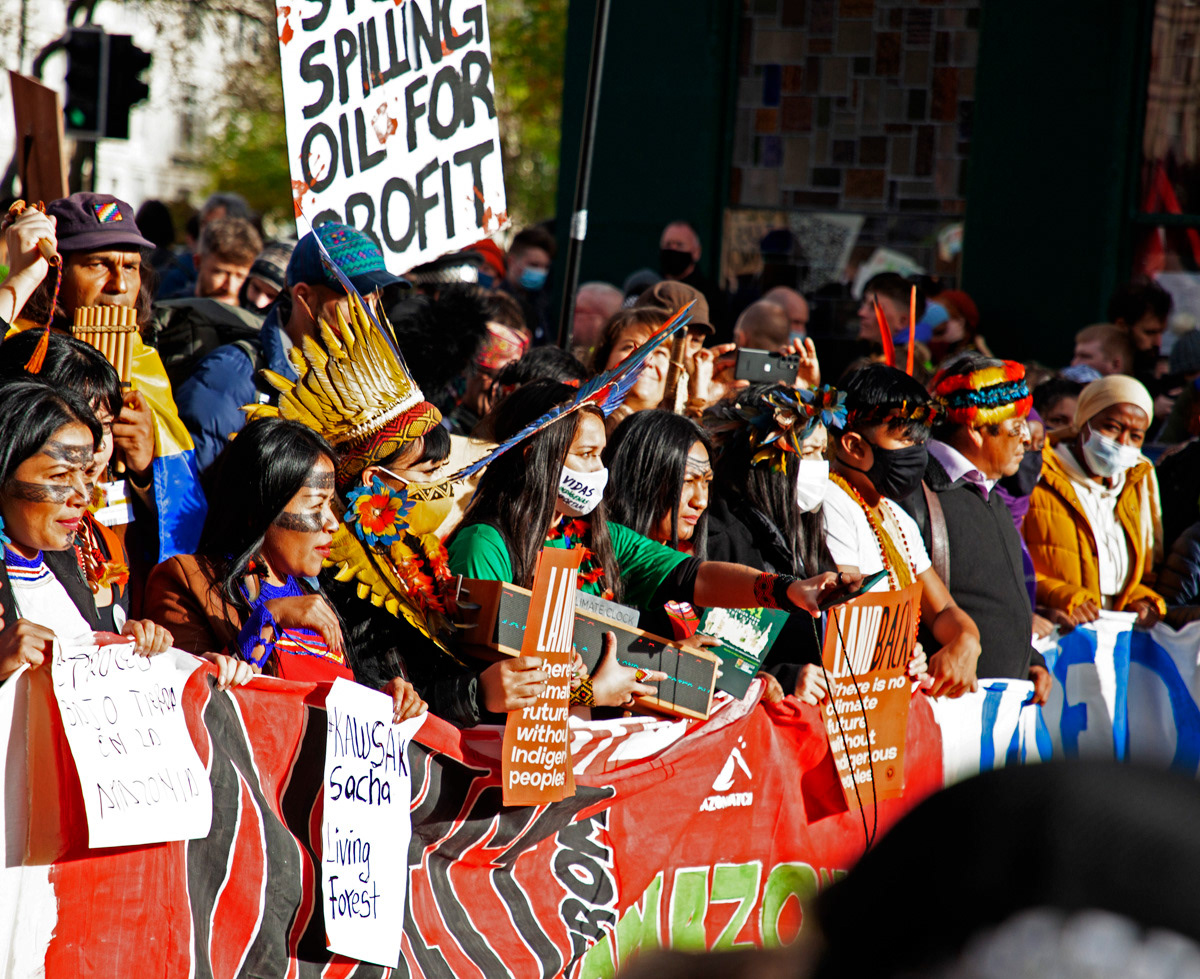 COP26 Fridays for Future, Climate Strike, 2021, indigenous people, Glasgow, Scotland