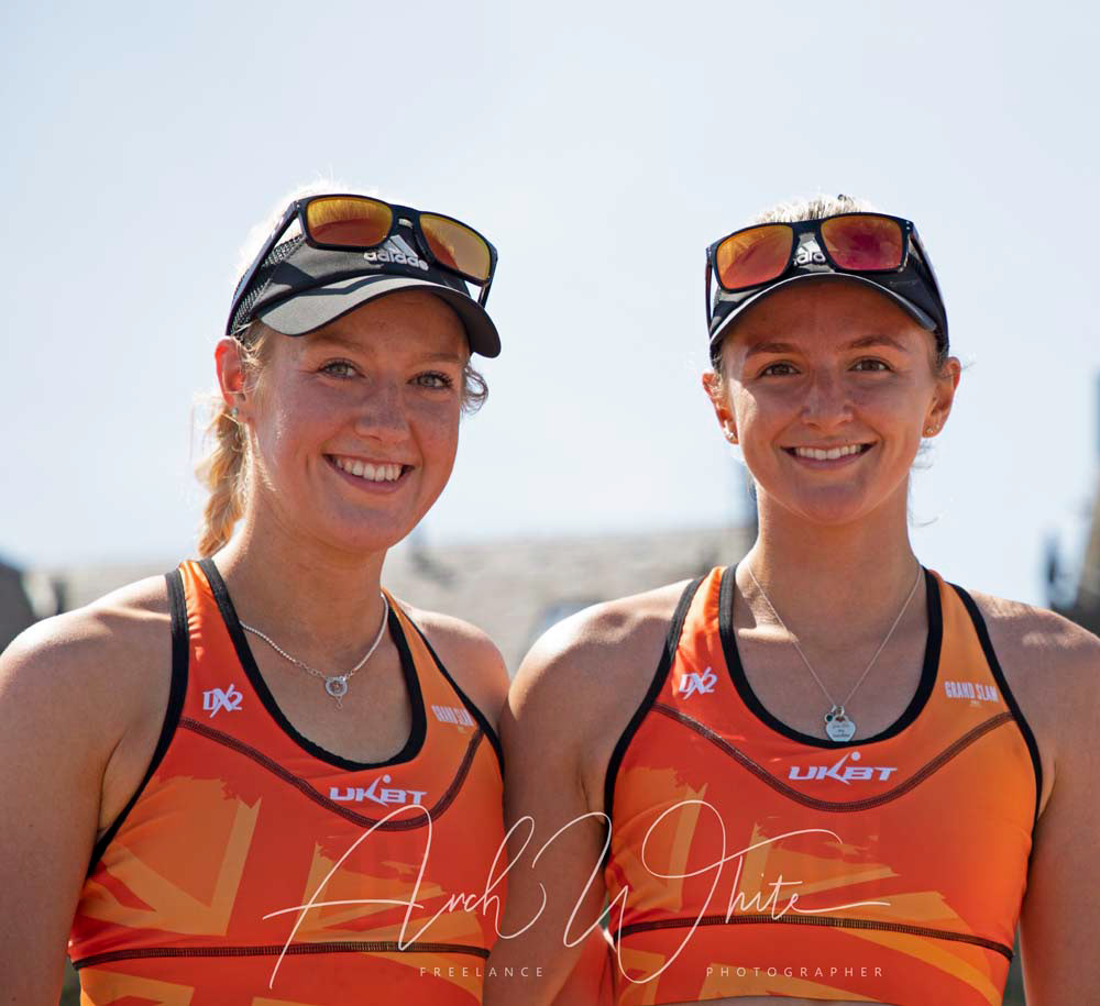 Katie Barbour and Rachel Morrison,Scottish Volleyball, UKBT Grand Slam Series Volleyball 2021. Portobello, Edinburgh