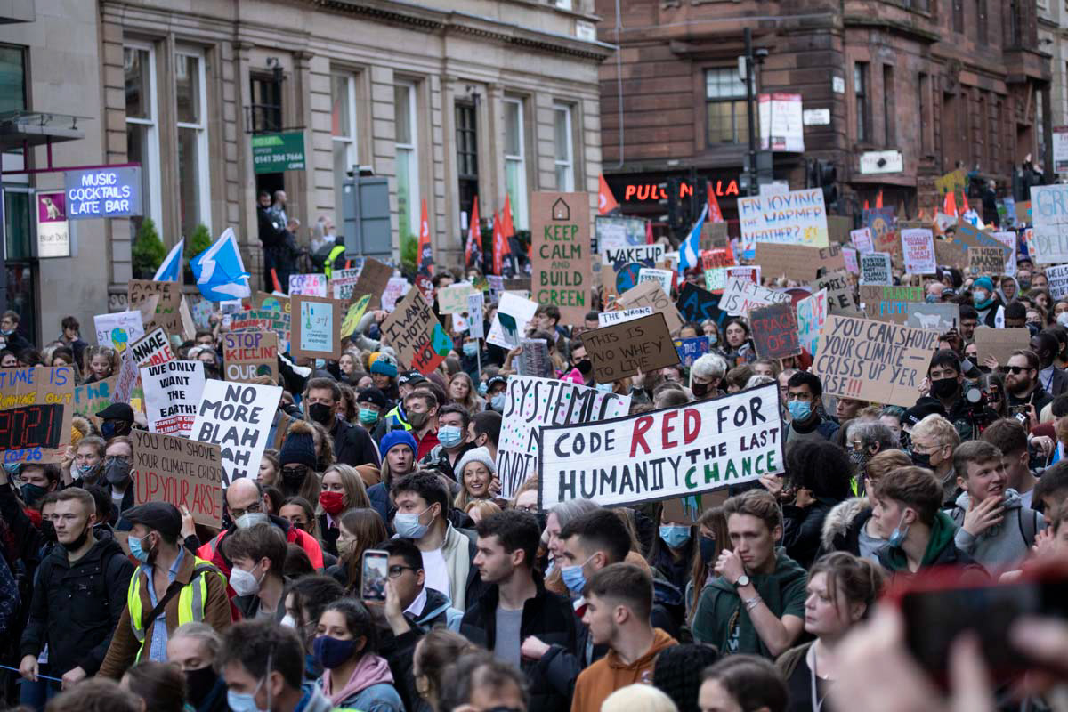 COP26 Fridays for Future, Climate Strike, 2021, Glasgow, Scotland