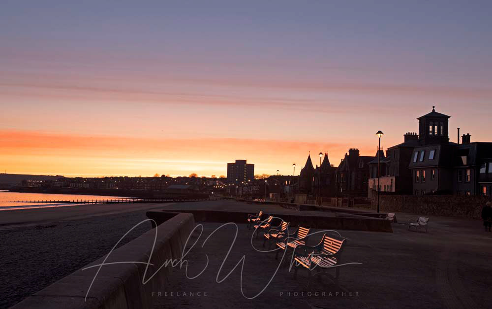 Sunrise, Portobello, Edinburgh, Scotland, Firth of Forth, scottish beach, coast
