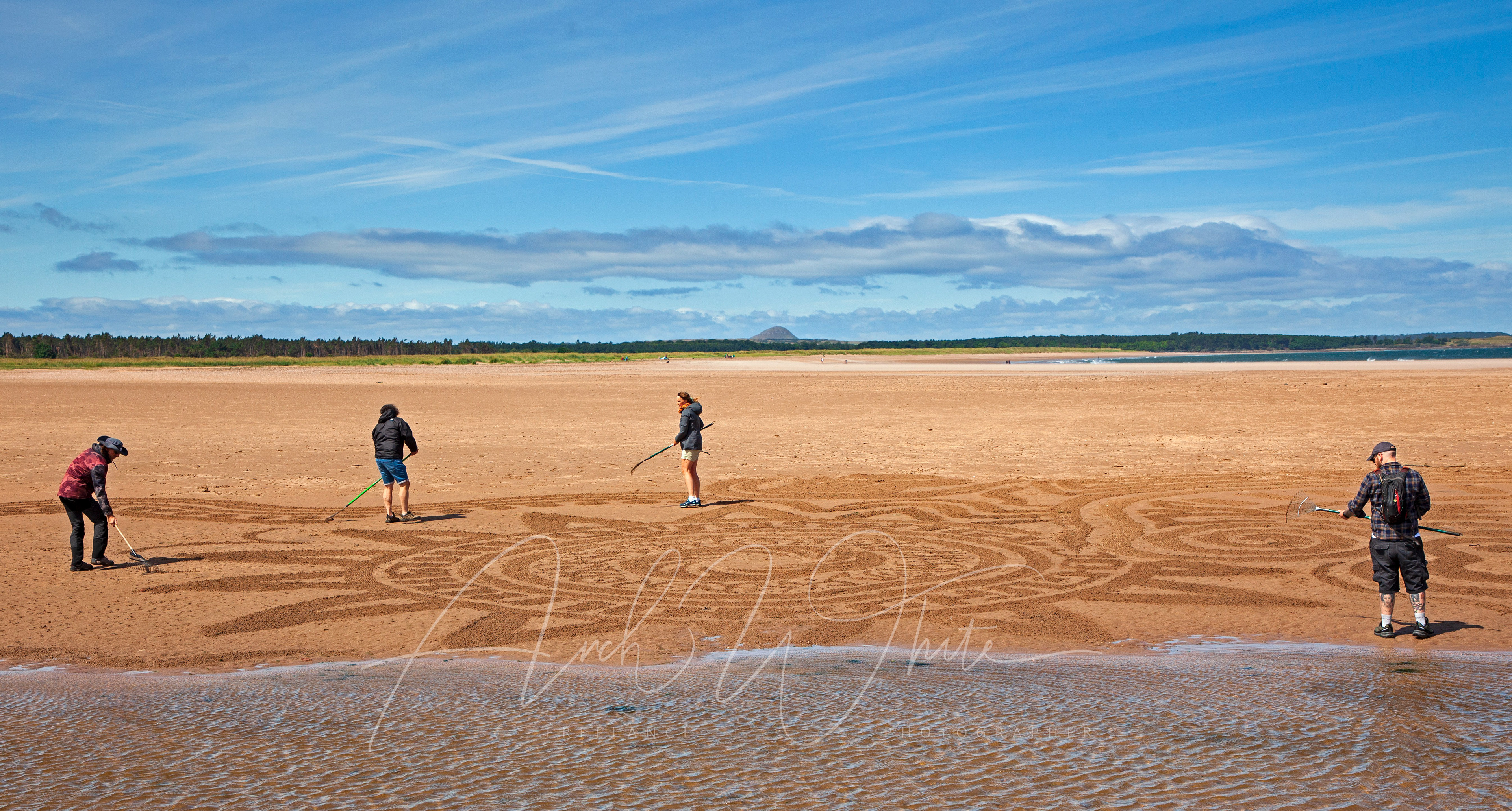 European Land Art Festival, 2022, ELAF, Dunbar, Belhaven Bay, Scotland, Sand Drawing