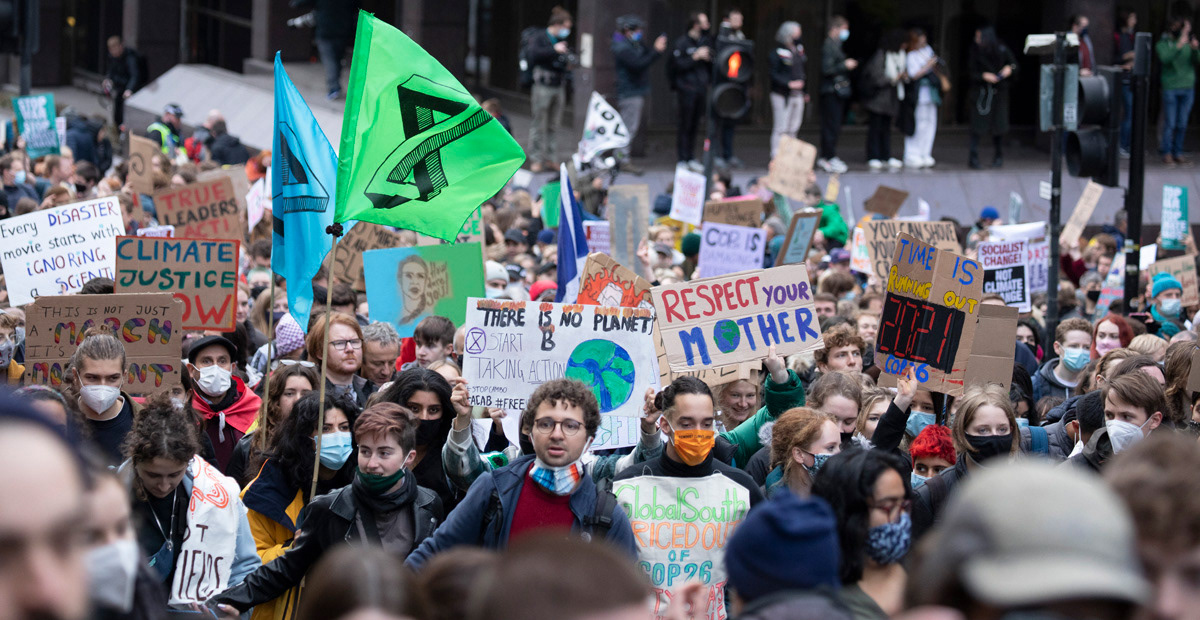 COP26 Fridays for Future, Climate Strike, 2021, Glasgow, Scotland