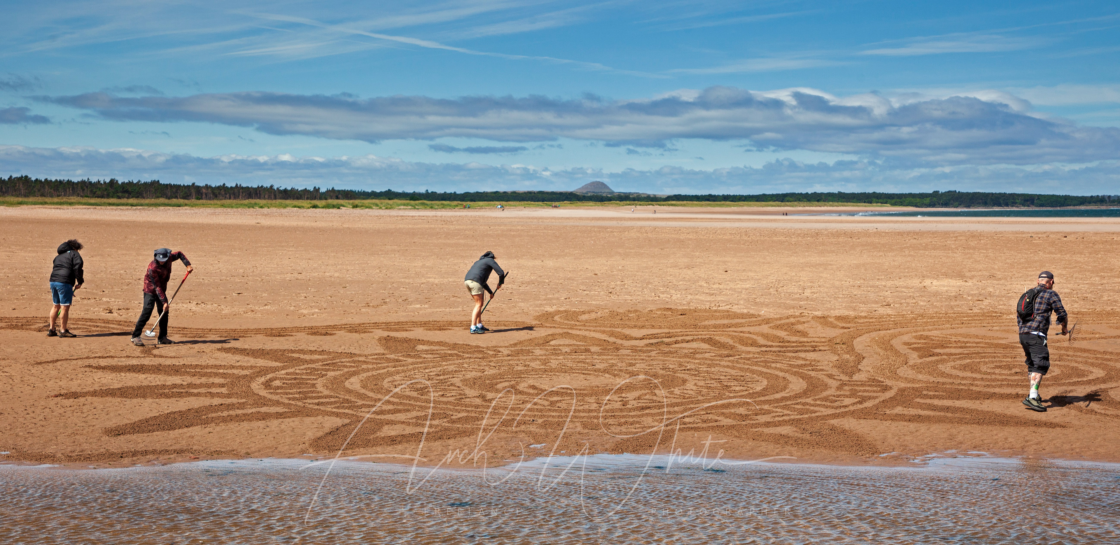 European Land Art Festival, 2022, ELAF, Dunbar, Belhaven Bay, Scotland, Sand Drawing