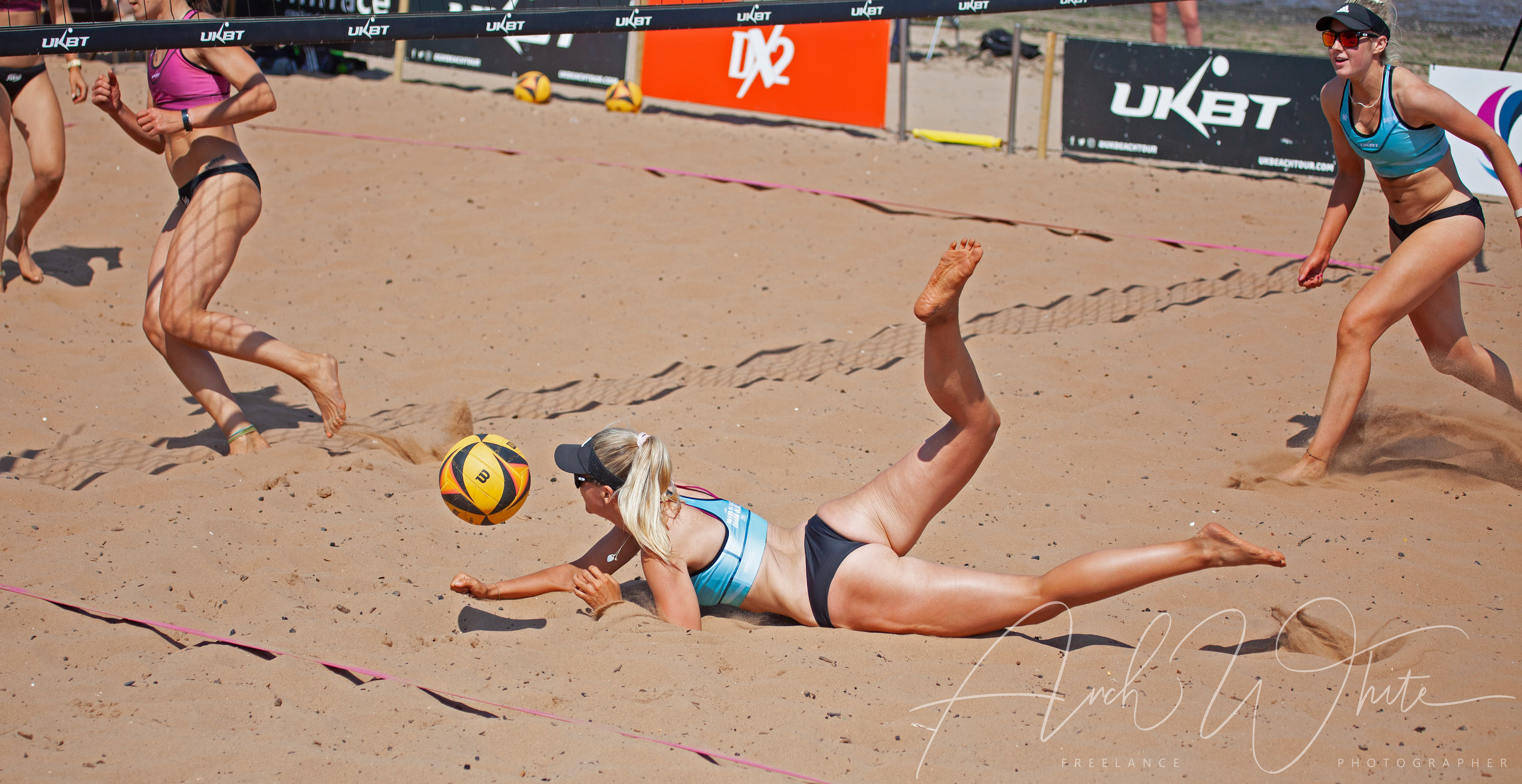 Katie Barbour and Rachel Morrison,Scottish Volleyball, UKBT Grand Slam Series Volleyball 2021. Portobello, Edinburgh
