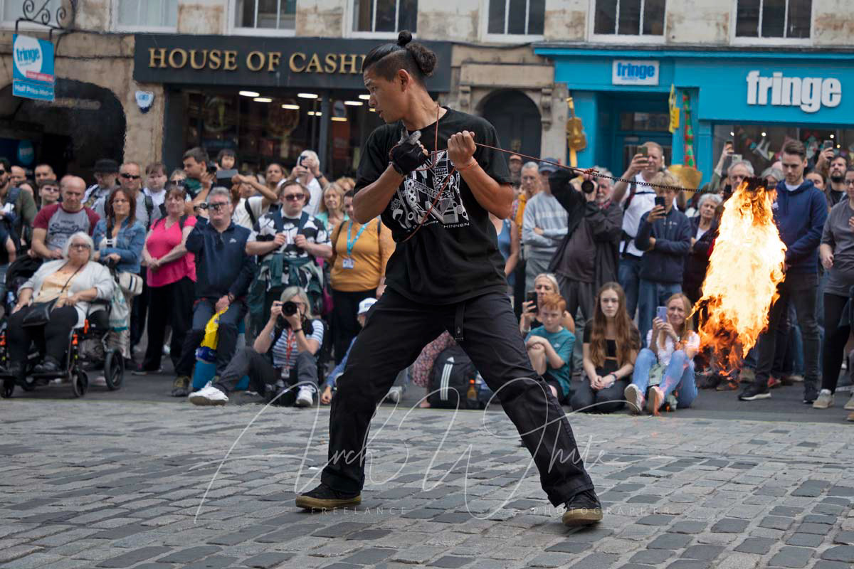 Chinnen, japanese, street peformer, Edinburgh Fringe, Edinburgh Festival Fringe, Edinburgh, Scotland, UK, 2023