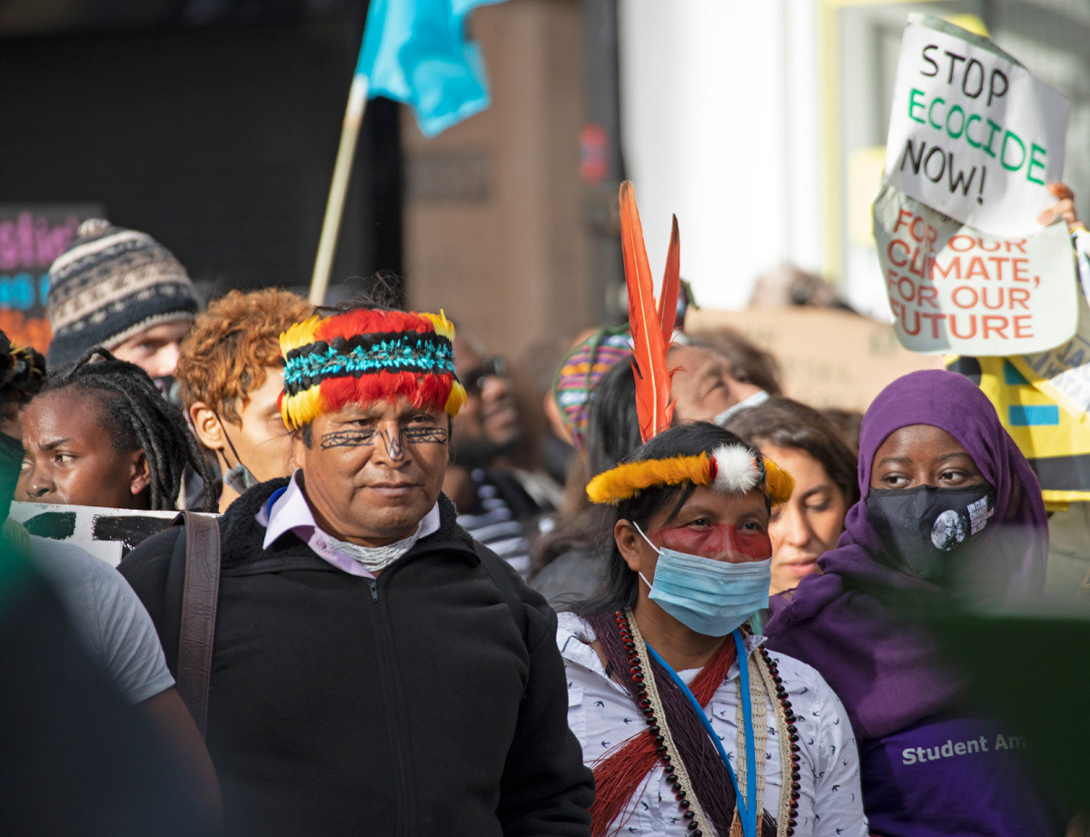 COP26 Fridays for Future, Climate Strike, 2021, indigenous people, Glasgow, Scotland