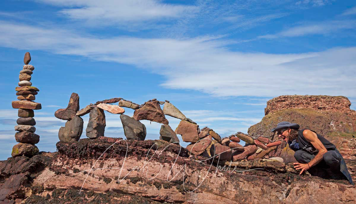 European Land Art Festival, 2022, ELAF, Dunbar, Scotland, Stone stacking, Pero Duran