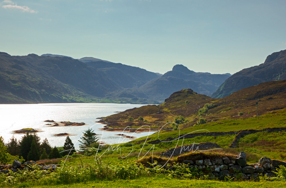 Loch Glencoul with Stack of Gencoul in background