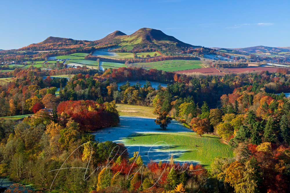 Scottish Borders, Scott's View, Melrose, Scotland, UK, Autumn, autumnal colour