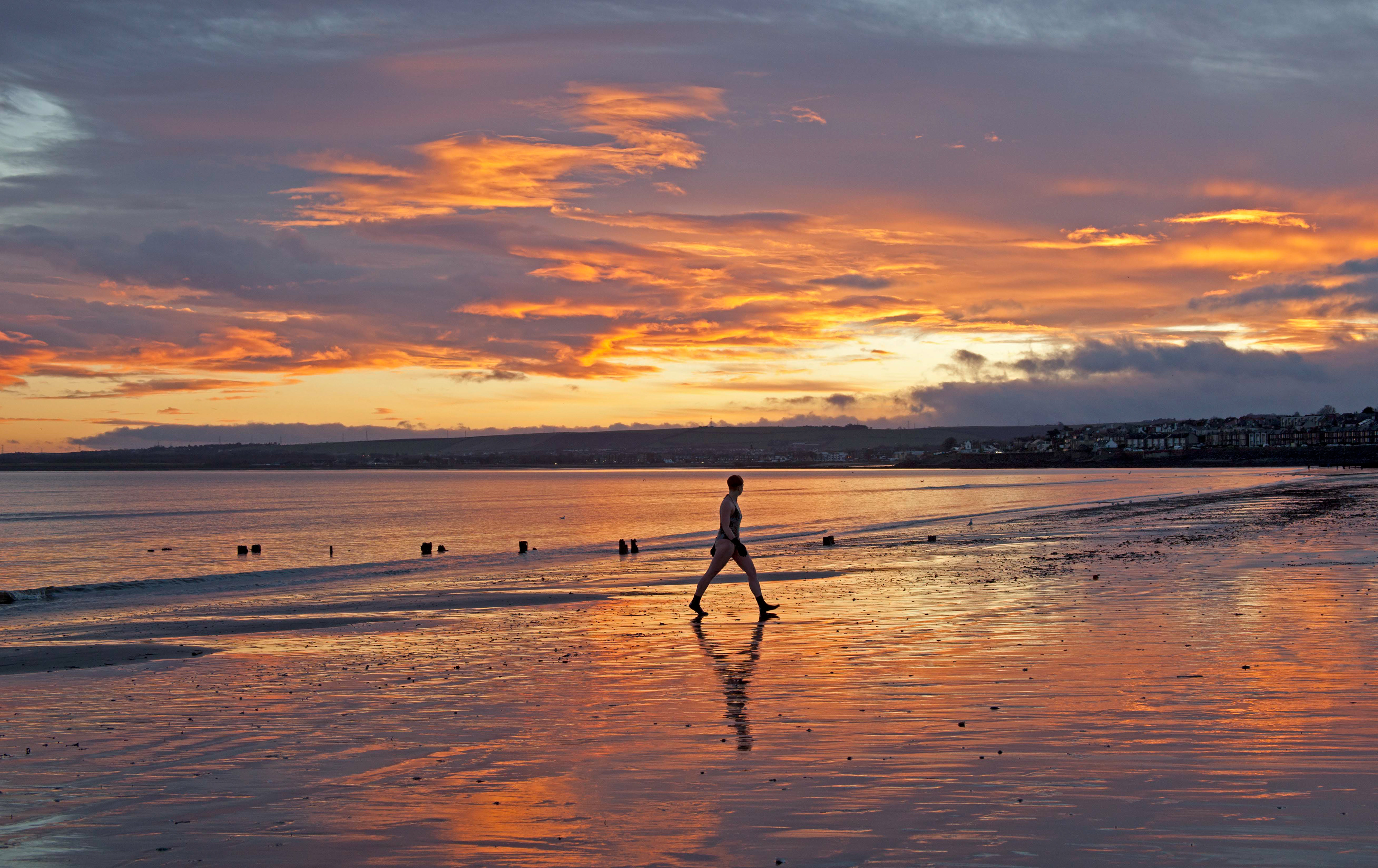 Sunrise, Portobello, Edinburgh, Scotland, Firth of Forth, scottish beach, coast