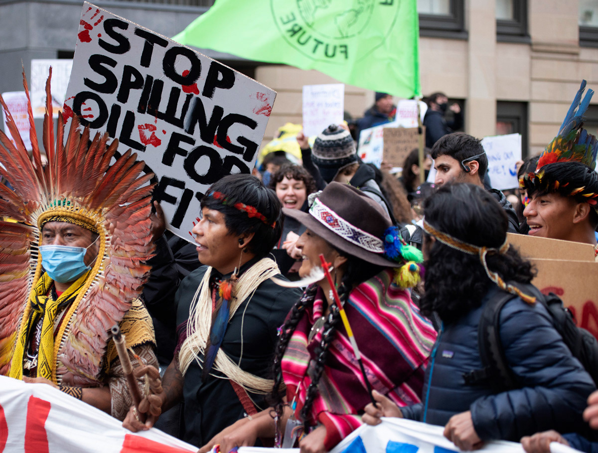 COP26 Fridays for Future, Climate Strike, 2021, indigenous people, Glasgow, Scotland