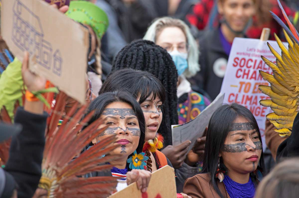 COP26 Fridays for Future, Climate Strike, 2021, indigenous people, Glasgow, Scotland