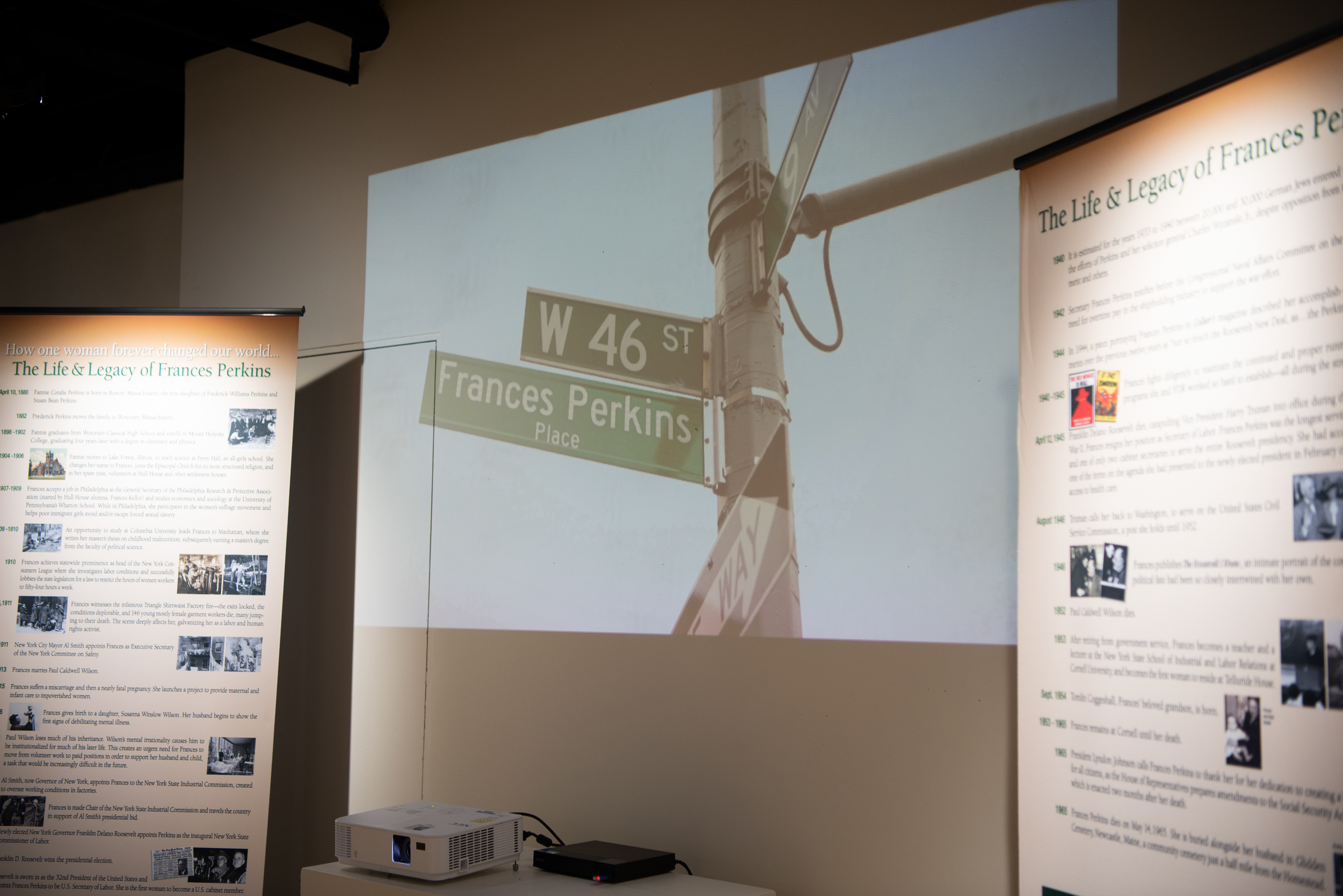 Frances Perkins Exhibit, Mount Holyoke College, South Hadley, May 2022