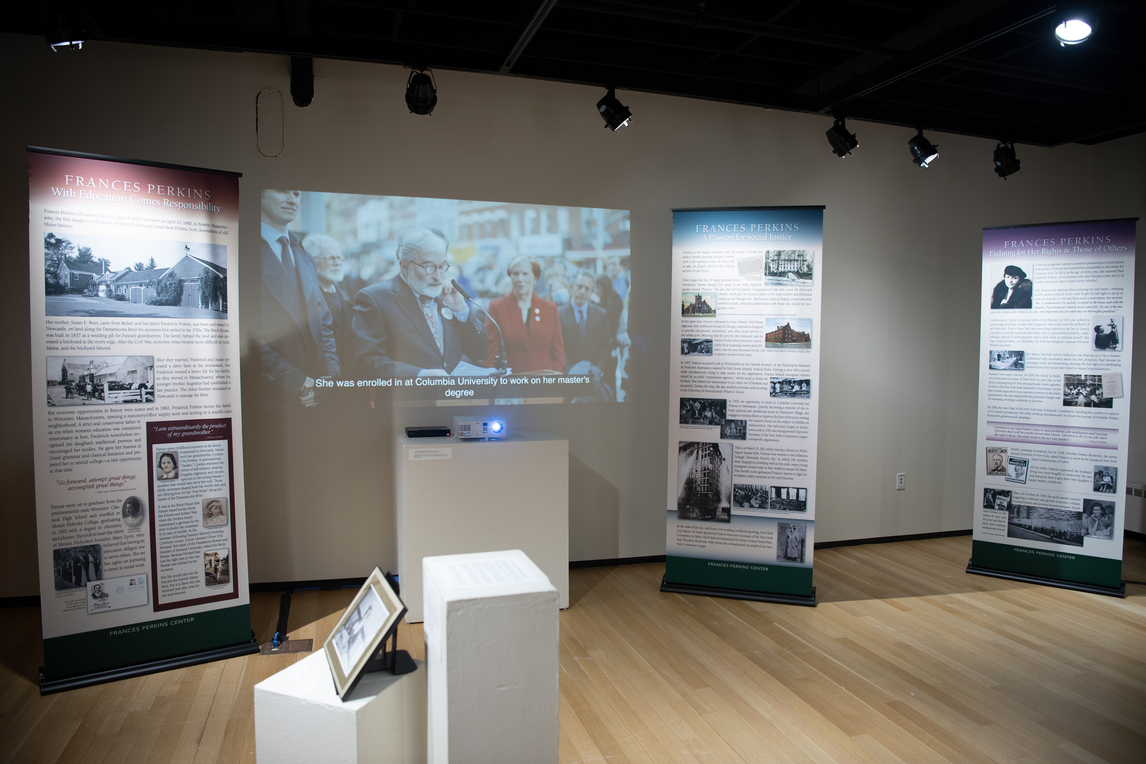 Frances Perkins Exhibit, Mount Holyoke College, South Hadley, May 2022